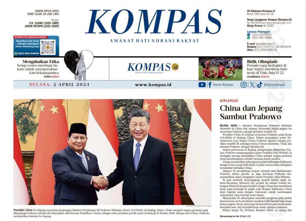 China dan Jepang Sambut Prabowo Subianto sebagai Presiden Terpilih