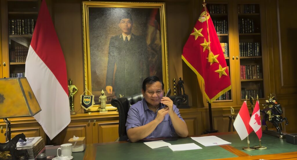 Prabowo Subianto Receives Call from Canadian PM Justin Trudeau, Congratulates and Discusses Continued Cooperation