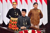 President Joko Widodo spoke at the Annual Session of the People's Consultative Assembly (MPR RI) and the Joint Session of the House of Representatives (DPR RI) and the Regional Representative Council (DPD RI) on Friday, 16 August 2024. The event was held at the Nusantara Building of the MPR/DPR/DPD RI in Jakarta. Photo by BPMI Setpres/Vico.