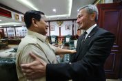 Indonesian Defense Minister Prabowo Subianto received a visit from Singapore's Foreign Minister Vivian Balakrishnan
