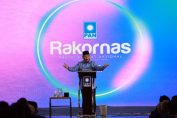 Presiden terpilih periode 2024-2029, Prabowo Subianto menghadiri Rapat Koordinasi Nasional (Rakornas) partai PAN