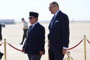 Menteri Pertahanan RI Prabowo Subianto tiba di Queen Alia International Airport (QAIA), Amman, Yordania